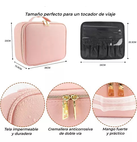 ESTUCHE DE MAQUILLAJE CON ESPEJO LUZ LED – LLÉVATE EL SEGUNDO CON EL 15% DE DCTO