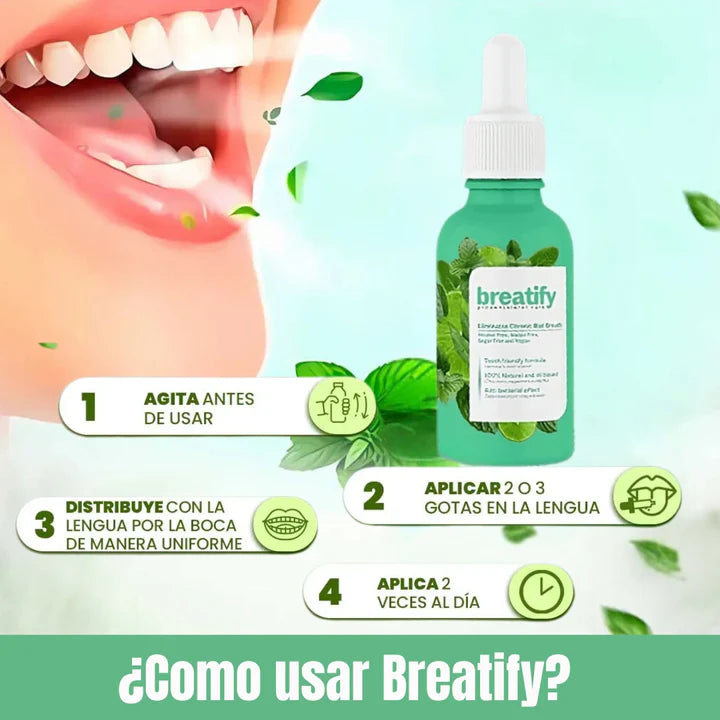 BREATIFY SPRAY REFRESCANTE BUCAL, LLEVA EL SEGUNDO CON EL 25% DE DCTO