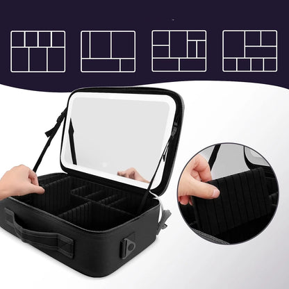 ESTUCHE DE MAQUILLAJE CON ESPEJO LUZ LED – LLÉVATE EL SEGUNDO CON EL 15% DE DCTO